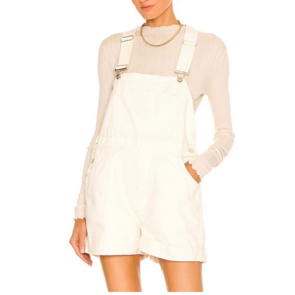 WeWoreWhat Pants & Jumpsuits Weworewhat Nwt Cream Overalls Poshmark